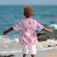 Pink Ribbon With Tie Dye Kid Hawaiian Shirt Breast Cancer Awareness - African Pride