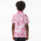 Pink Ribbon With Tie Dye Kid Polo Shirt Breast Cancer Awareness - African Pride