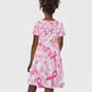Pink Ribbon With Tie Dye Kid Short Sleeve Dress Breast Cancer Awareness - African Pride
