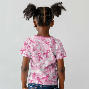 Pink Ribbon With Tie Dye Kid T shirt Breast Cancer Awareness - African Pride