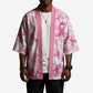 Breast Cancer Awareness Pink Ribbon Kimono Tie Dye Style