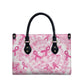 Breast Cancer Awareness Pink Ribbon Leather Bag Tie Dye Style