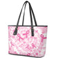 Pink Ribbon With Tie Dye Leather Tote Bag Breast Cancer Awareness - African Pride
