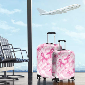 Pink Ribbon With Tie Dye Luggage Cover Breast Cancer Awareness - African Pride