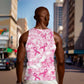 Pink Ribbon With Tie Dye Men Tank Top Breast Cancer Awareness - African Pride