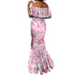 Pink Ribbon With Tie Dye Mermaid Dress Breast Cancer Awareness - African Pride