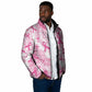 Breast Cancer Awareness Pink Ribbon Padded Jacket Tie Dye Style