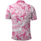 Pink Ribbon With Tie Dye Polo Shirt Breast Cancer Awareness - African Pride