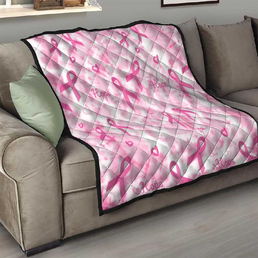 Pink Ribbon With Tie Dye Quilt Breast Cancer Awareness - African Pride