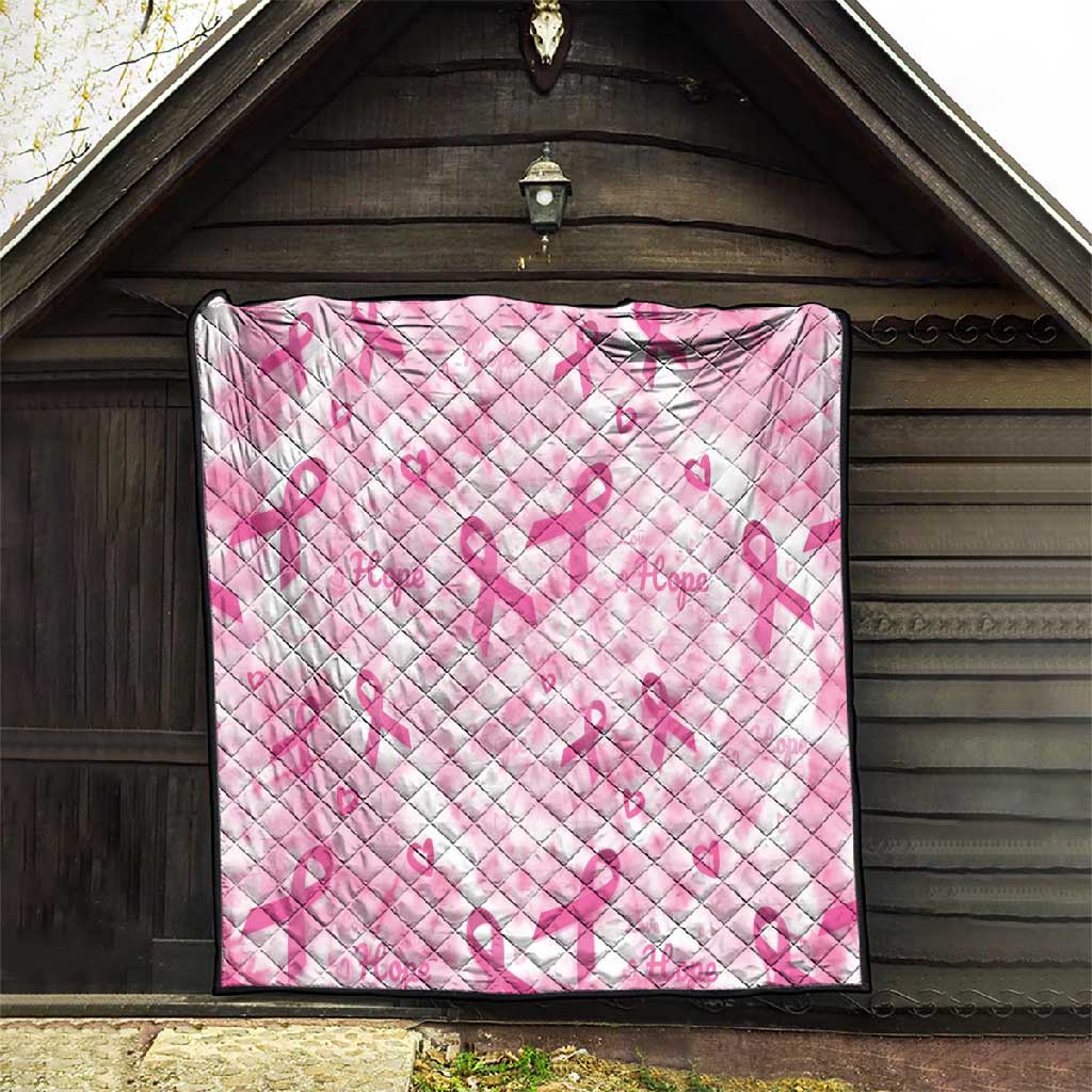 Pink Ribbon With Tie Dye Quilt Breast Cancer Awareness - African Pride