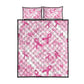 Pink Ribbon With Tie Dye Quilt Bed Set Breast Cancer Awareness - African Pride