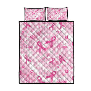 Pink Ribbon With Tie Dye Quilt Bed Set Breast Cancer Awareness - African Pride