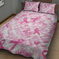 Pink Ribbon With Tie Dye Quilt Bed Set Breast Cancer Awareness - African Pride