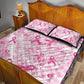 Pink Ribbon With Tie Dye Quilt Bed Set Breast Cancer Awareness - African Pride