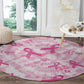 Pink Ribbon With Tie Dye Round Carpet Breast Cancer Awareness - African Pride