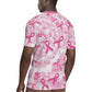 Pink Ribbon With Tie Dye Rugby Jersey Breast Cancer Awareness - African Pride