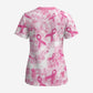 Breast Cancer Awareness Pink Ribbon Scrub Top Tie Dye Style - African Pride