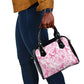 Pink Ribbon With Tie Dye Shoulder Handbag Breast Cancer Awareness - African Pride