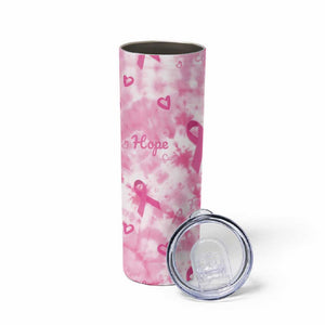 Pink Ribbon With Tie Dye Skinny Tumbler Breast Cancer Awareness - African Pride