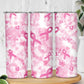 Pink Ribbon With Tie Dye Skinny Tumbler Breast Cancer Awareness - African Pride