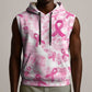Pink Ribbon With Tie Dye Sleeveless Hoodie Breast Cancer Awareness - African Pride