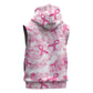 Pink Ribbon With Tie Dye Sleeveless Zip Hoodie Breast Cancer Awareness - African Pride