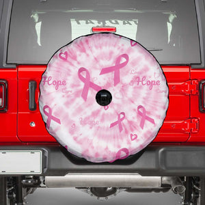 Pink Ribbon With Tie Dye Spare Tire Cover Breast Cancer Awareness - African Pride