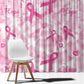 Pink Ribbon With Tie Dye Window Curtain Breast Cancer Awareness - African Pride