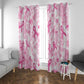 Pink Ribbon With Tie Dye Window Curtain Breast Cancer Awareness - African Pride