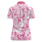 Pink Ribbon With Tie Dye Women Polo Shirt Breast Cancer Awareness - African Pride