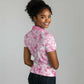 Pink Ribbon With Tie Dye Women Polo Shirt Breast Cancer Awareness - African Pride