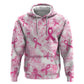 Pink Ribbon With Tie Dye Zip Hoodie Breast Cancer Awareness - African Pride