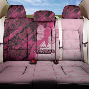 Breast Cancer Awareness Back Car Seat Cover Think Pink - African Pattern - African Pride