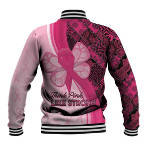 Breast Cancer Awareness Baseball Jacket Think Pink - African Pattern - African Pride