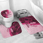 Breast Cancer Awareness Bathroom Set Party Like A Survivor - Pink African Pattern