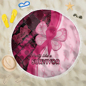 Breast Cancer Awareness Beach Blanket Think Pink - African Pattern - African Pride