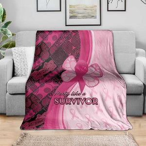 Breast Cancer Awareness Blanket Think Pink - African Pattern - African Pride