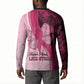 Breast Cancer Awareness Button Sweatshirt Party Like A Survivor - Pink African Pattern