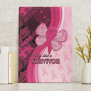Breast Cancer Awareness Canvas Wall Art Think Pink - African Pattern - African Pride