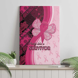 Breast Cancer Awareness Canvas Wall Art Think Pink - African Pattern - African Pride
