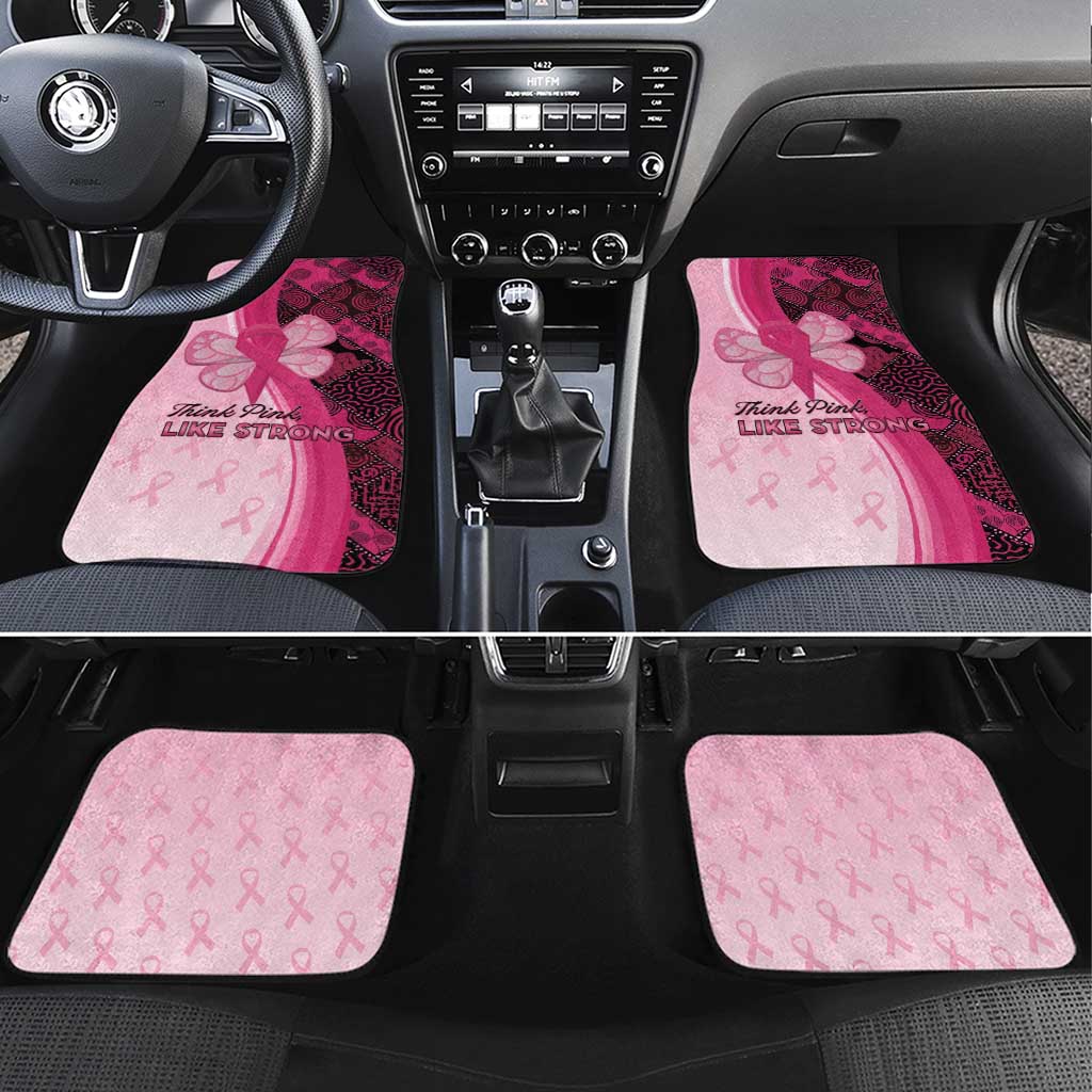 Breast Cancer Awareness Car Mats Think Pink - African Pattern - African Pride