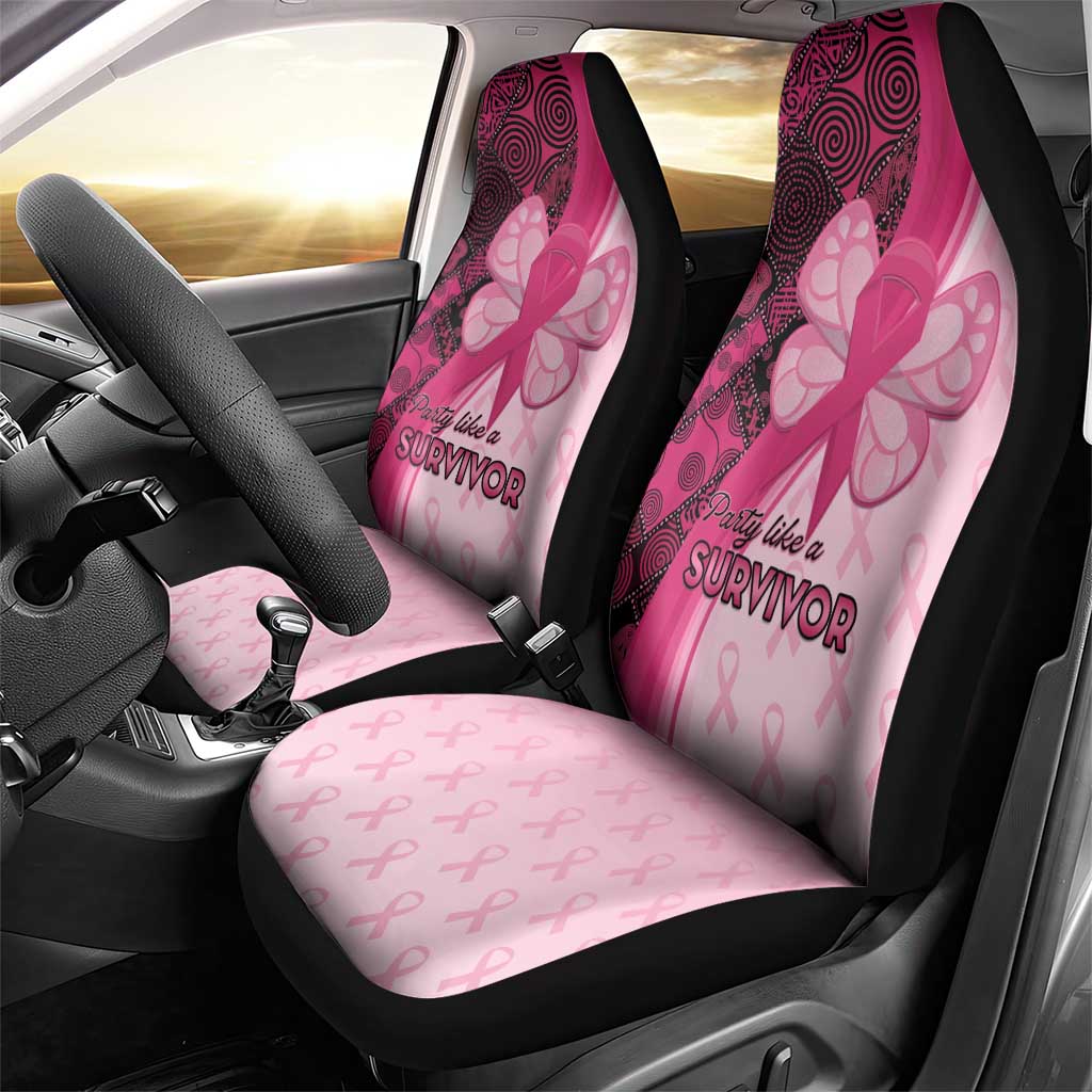 Breast Cancer Awareness Car Seat Cover Think Pink - African Pattern - African Pride