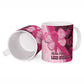 Breast Cancer Awareness Ceramic Mug Party Like A Survivor - Pink African Pattern