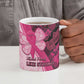 Breast Cancer Awareness Ceramic Mug Party Like A Survivor - Pink African Pattern