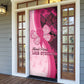 Breast Cancer Awareness Door Cover Party Like A Survivor - Pink African Pattern