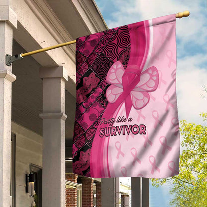 Breast Cancer Awareness Garden Flag Think Pink - African Pattern - African Pride