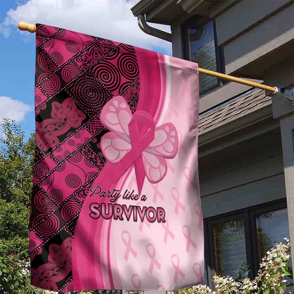 Breast Cancer Awareness Garden Flag Think Pink - African Pattern - African Pride