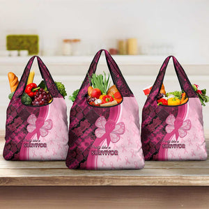 Breast Cancer Awareness Grocery Bag Think Pink - African Pattern - African Pride