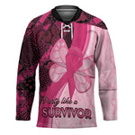 Breast Cancer Awareness Hockey Jersey Party Like A Survivor - Pink African Pattern