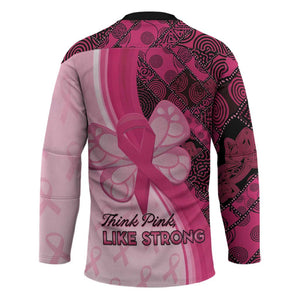 Breast Cancer Awareness Hockey Jersey Party Like A Survivor - Pink African Pattern